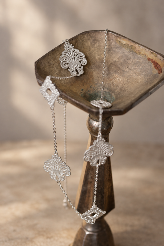 Iris Openwork Long Necklace