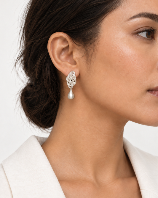Knot & Drop Earrings
