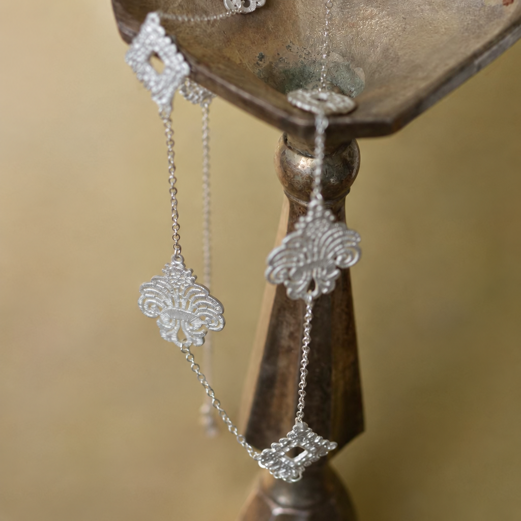 Iris Openwork Long Necklace