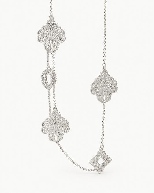 Iris Openwork Long Necklace